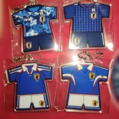 サッカー日本代表 ユニフォーム型 アクリルキーホルダー 5種セット