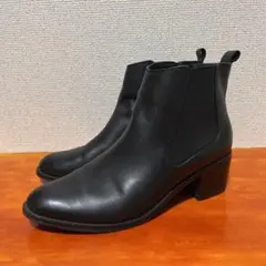 ❀美品 無印良品 サイドゴアブーツ 黒 ブラック Mサイズ 23.5〜24