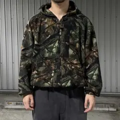 Vintage リアルツリーカモ　フリース　パーカー　y2k tech