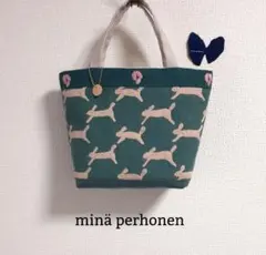 ハンドメイド　ラウンドトートバッグ　ミナペルホネン　pomppia　455 ハンドメイド ラウンドトートバッグ ミナペルホネン pomppia 455