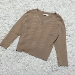【c7704】cepo ニット　セーター　長袖　ブラウンのサムネイル