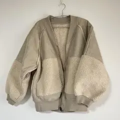 W closet スウェード調ボアブルゾン　リバーシブル
