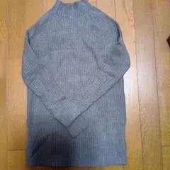 グレー リブ編み セーター フリーサイズ