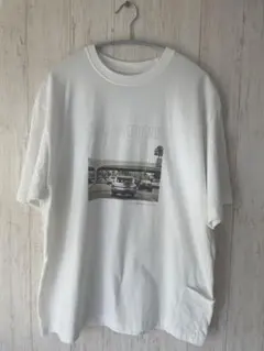 ホワイト オーバーサイズ Tシャツ プリント