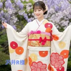 格安！！　振袖フルセット　8点　成人式　結婚式　前撮り　白　ホワイト　絞り　金
