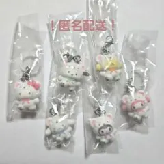 サンリオキャラクターズ めじるしアクセサリー ふわふわスノー 全６種 コンプ