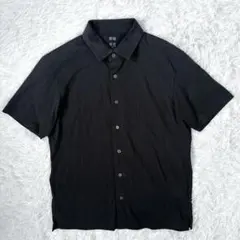 UNIQROユニクロ エアリズムポロシャツフルオープン ブラック M