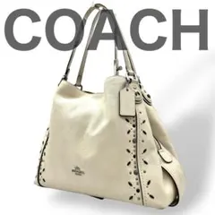 コーチ COACH イーディー ハンド バッグ レザー 皮革 スタッズ