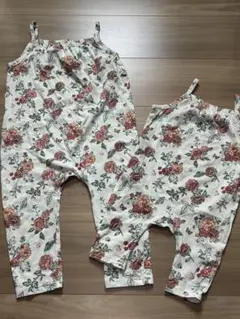 H&M 花柄ロンパース ベビー服　子供服　リンク　セット