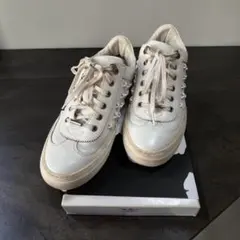 JIMMY CHOO スタッズ付きスニーカー ホワイト メンズ