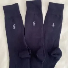 ポロラルフローレンのメンズ用ソックス、3足セット新品、未使用に25〜27cm