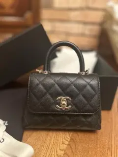 CHANEL ココハンドルミニ　キャビアスキン☆ 14.5cm 新品未使用