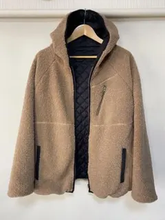 リバーシブル キルティング × ボア ジャケット 未使用保管品 フード付き