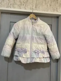 any FAM パステルカラー フリル付き中綿アウター