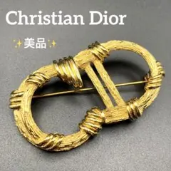 希少✨ヴィンテージ Christian Dior CD ロゴ ブローチ 縄目のサムネイル