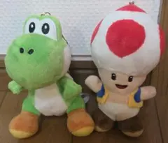 スーパーマリオ ヨッシー キノピオ ぬいぐるみ マスコットキーホルダーセット