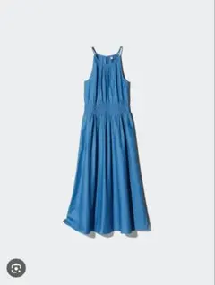 UNIQLO ホルターネックワンピース ブルー