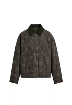 花柄プリント ダークグリーン ジャケット
