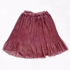 ミニスカート フレアスカート レース 茶色 ブラウン 無地