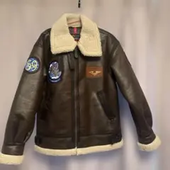 ALPHA INDUSTRIES レザーシェルパジャケット L