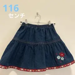 ローラアシュレイ　デニムスカート花刺繍116センチ6才くらいのサムネイル