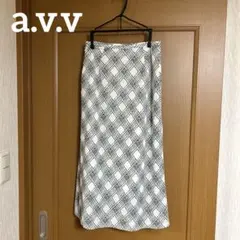 a.v.v. レディース　 ロングスカート　チェック　フレアスカート