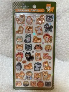 «正規品»ボンボンドロップシール　和柄　柴犬
