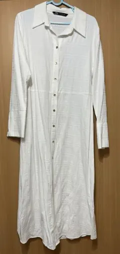 ZARA シャツワンピース 白