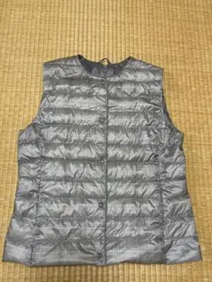 b*e様 ユニクロ　ウルトラライトダウンコンパクトベスト チェック　ベージュ　X