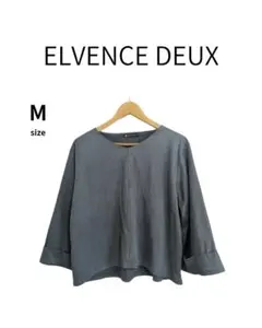 ELVENCE DEUX 長袖 トップス Mサイズ　グレー　スウェード調のサムネイル