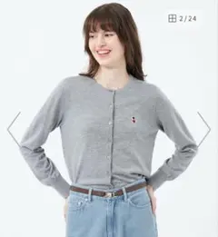 美品 【WEB&一部店舗限定】バッキンガムベア ワッペンニットカーディガン