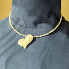 ハート型パールチョーカー