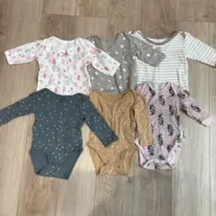 h&m 西松屋　UNIQLO 肌着　ロンパース 68 70 6枚セット