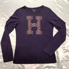 TOMMY FILFIGER  長袖Tシャツ　紺　12-14才