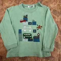 familiar ロンドン柄　長袖Tシャツ　90cm