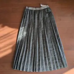 Gabardine K.T プリーツスカート 9号 モスグリーン