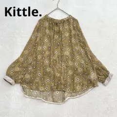 美品✨x47 Kittle. シアーブラウス 総柄 Fサイズ フレア袖 花柄