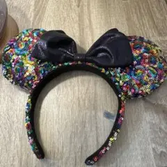 ディズニー　カチューシャ　スパンコール ミニー