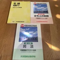 大栄国家試験学院 宅建テキスト 問題集 3冊セットのサムネイル