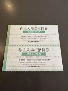 2枚　名古屋鉄道 株主優待 インプレス 入場券　モンキーパーク、リトルワールド等のサムネイル