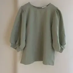 COLZA パフスリーブ トップス グリーン M