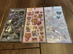 キラキララインストーンシール　サンリオ　3枚セット クロミ　キティー　シナモン