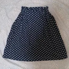 tocco　closet　ネイビー 水玉 フレアスカート