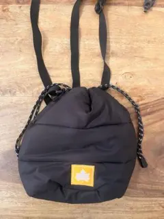 LOGOS ショルダーバッグ ブラック 巾着型　巾着バッグ