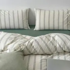 ストライプデザイン シングルカバーセット
