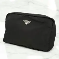 【お値下げ✨】RADAプラダ　ナイロンポーチ　三角ロゴ　黒　化粧ポーチ PRADA プラダ ポーチ マルチポーチ 化粧ポーチ 三角ロゴ ナイロン 黒