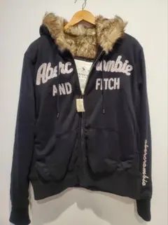 アバクロ メンズXL 裏地ファー パーカー タグ付き