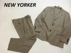 ニューヨーカー　ウォッシャブル　リネン混　シングルスーツ　ライトブラウン　FLのサムネイル