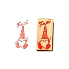 H1620.消しゴムはんこ(スタンプ)サンタ X'mas3