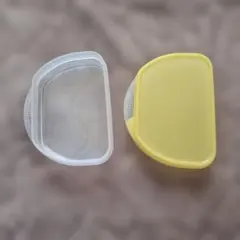 透明・黄色の角型保存容器3個セット